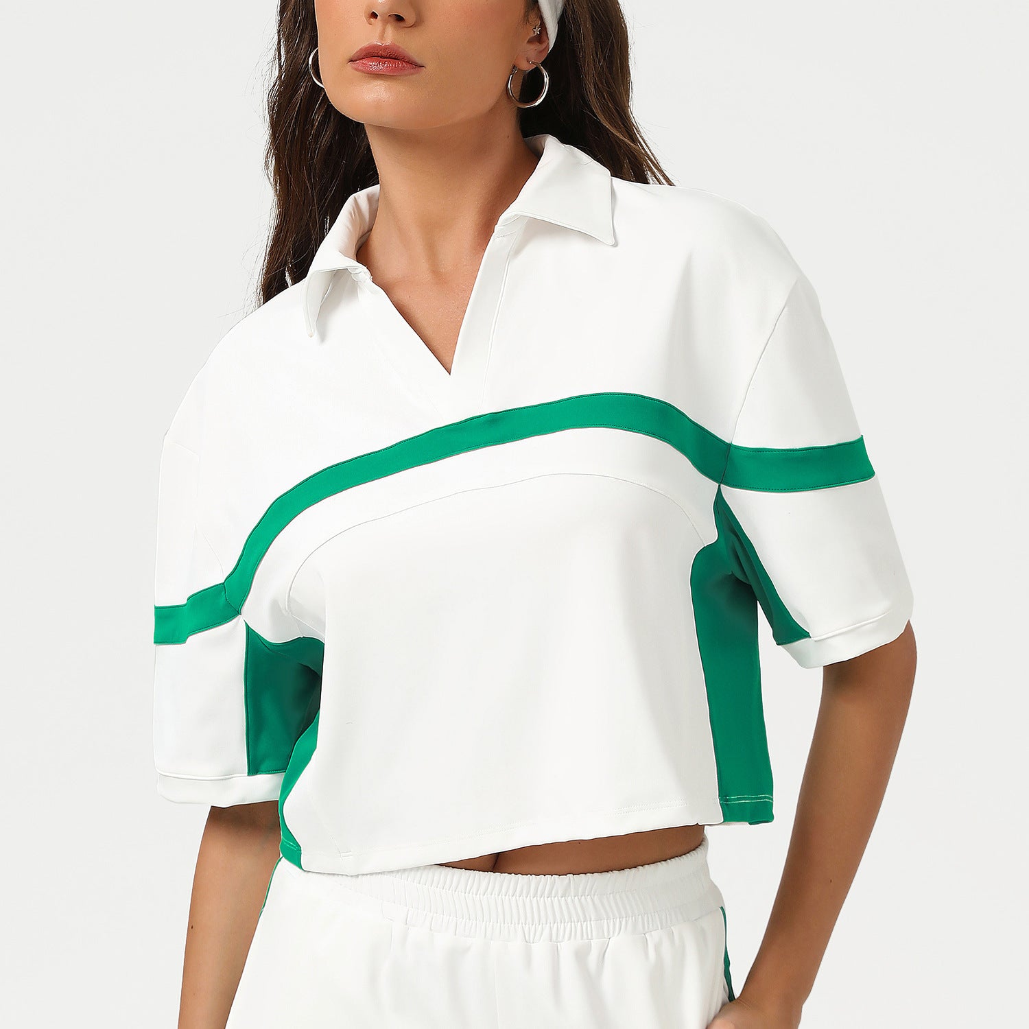 Quick-Dry Polo-Collar T-Shirt for Fitness & Yoga – Women's Casual Sport Top