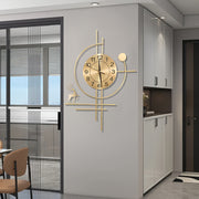 [Modern Large Wall Clock] Modern Large Silent 3D Elk Wall Clock for Living Room, Bedroom, Home Interior, Luxury Gift