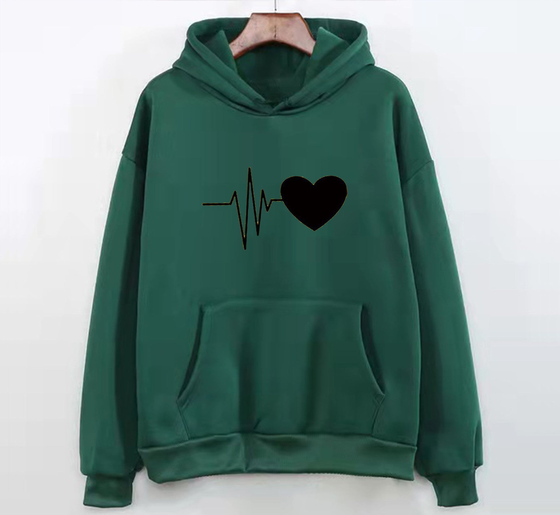 Cozy Fleece-Lined Loose Winter Hoodie for Women