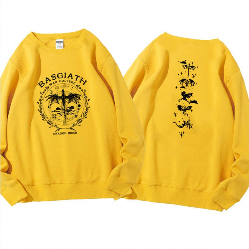Gold Dragon Fourth Wing Fantasy Bookish Sweatshirt