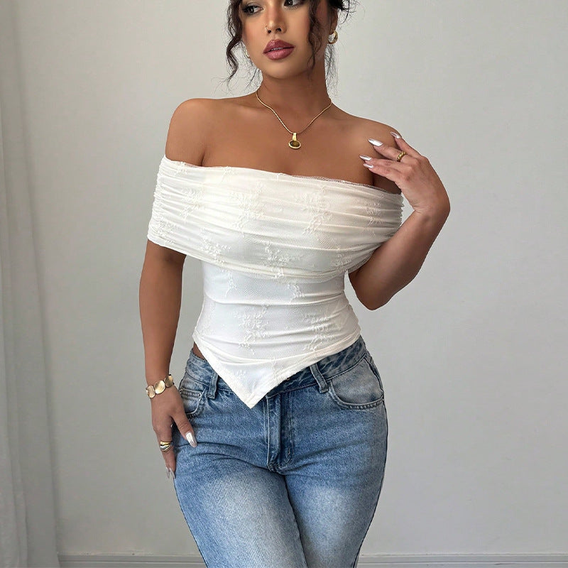 Sleek White Strapless Tube Top – Effortless Style for Work & Play