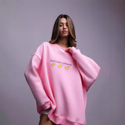 Chic Painted Animal Print Loose Pullover Sweatshirt