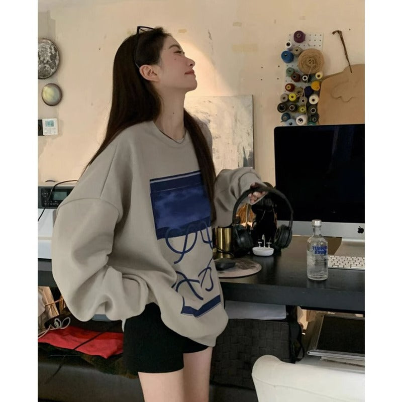 Mid-length Pullover Sweater Women's Loose Slimming Top