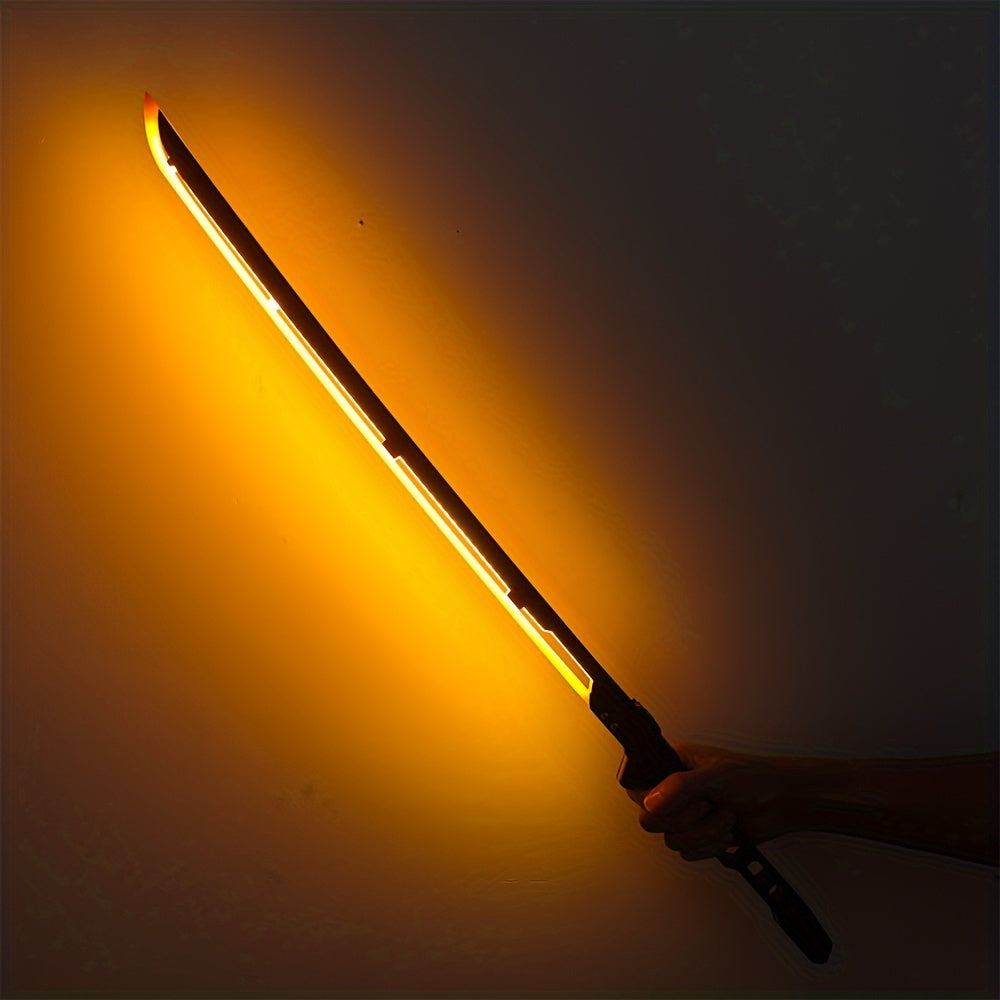 LED Cyber-Style Samurai Sword – 80 cm (31.5 in) Light-Up Prop for Cosplay, Masquerade and Halloween