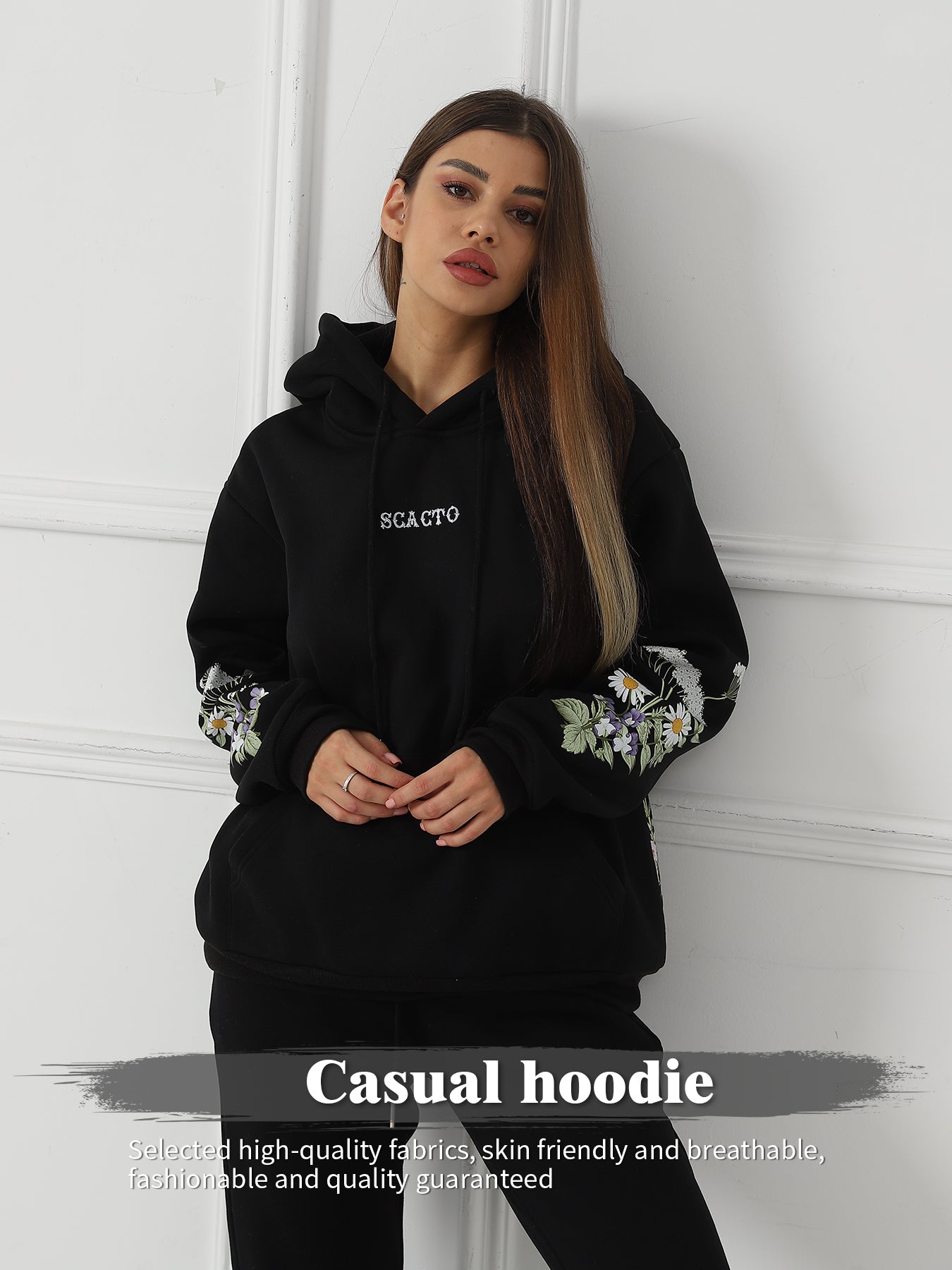 Women's Floral Long Sleeve Sweatshirt