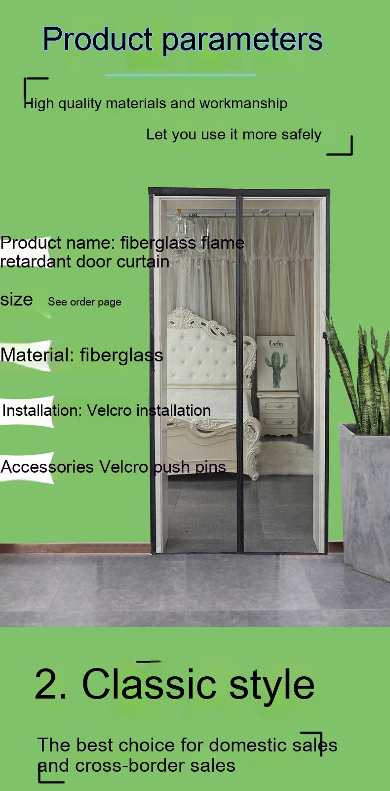 Mosquito-proof Curtain Summer Glass Fiber Screening Door Mesh