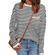 Casual Striped Long-Sleeve Top – Effortless Everyday Style