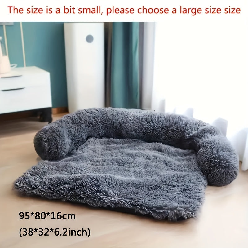 1Pc Luxury Ultra-Soft Comfortable Dog Bed - Dual-Function Pet Sofa Bed, Sturdy And Stylish Integrated Nest, Suitable For Indoor/Outdoor Relaxation, Dog Bed For Small Medium, Large Dogs, Indoor Pet...