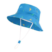Dinosaur Print Toddler Bucket Sun Hat with Wide Brim for Boys and Girls