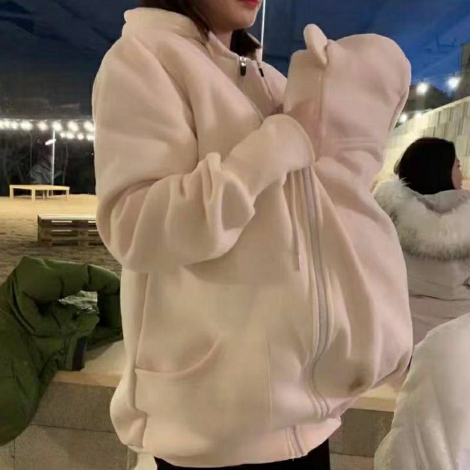 Plush Kangaroo Mother & Baby Bonding Hoodie