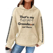 Cozy Waffle Knit Hooded Pullover Sweater