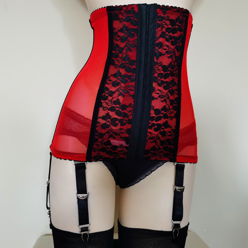 Sexy Transparent Garter Belt for Women - High Waist Closure & Body Shaping