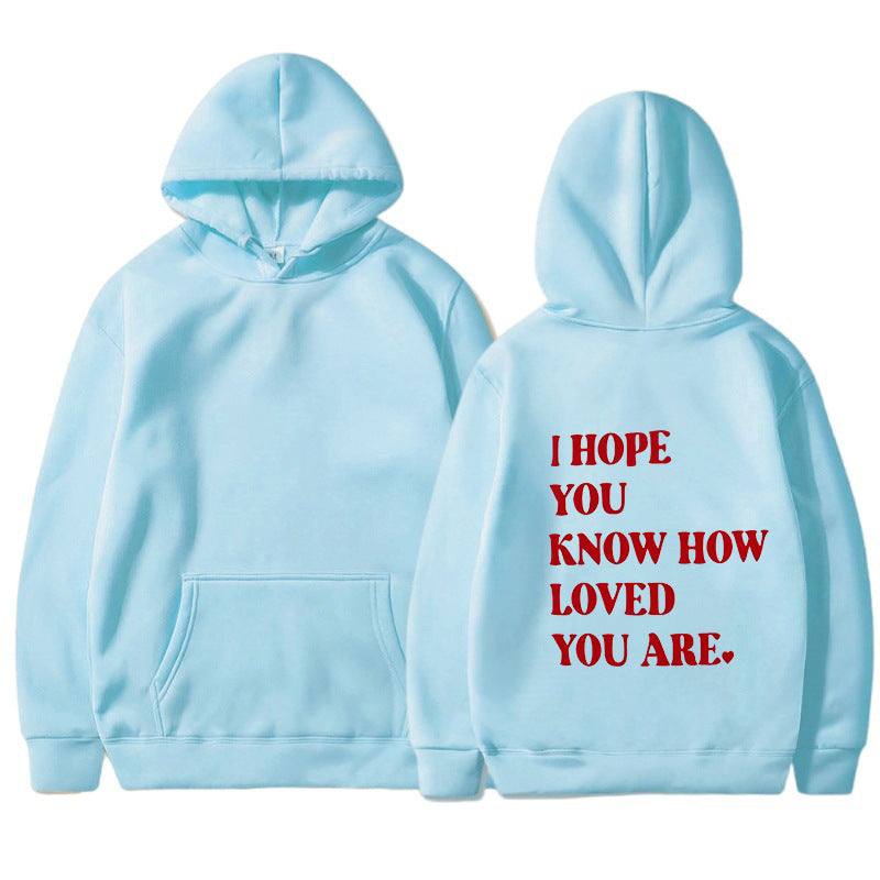 Plus Size Casual Printed Drawstring Hoodie