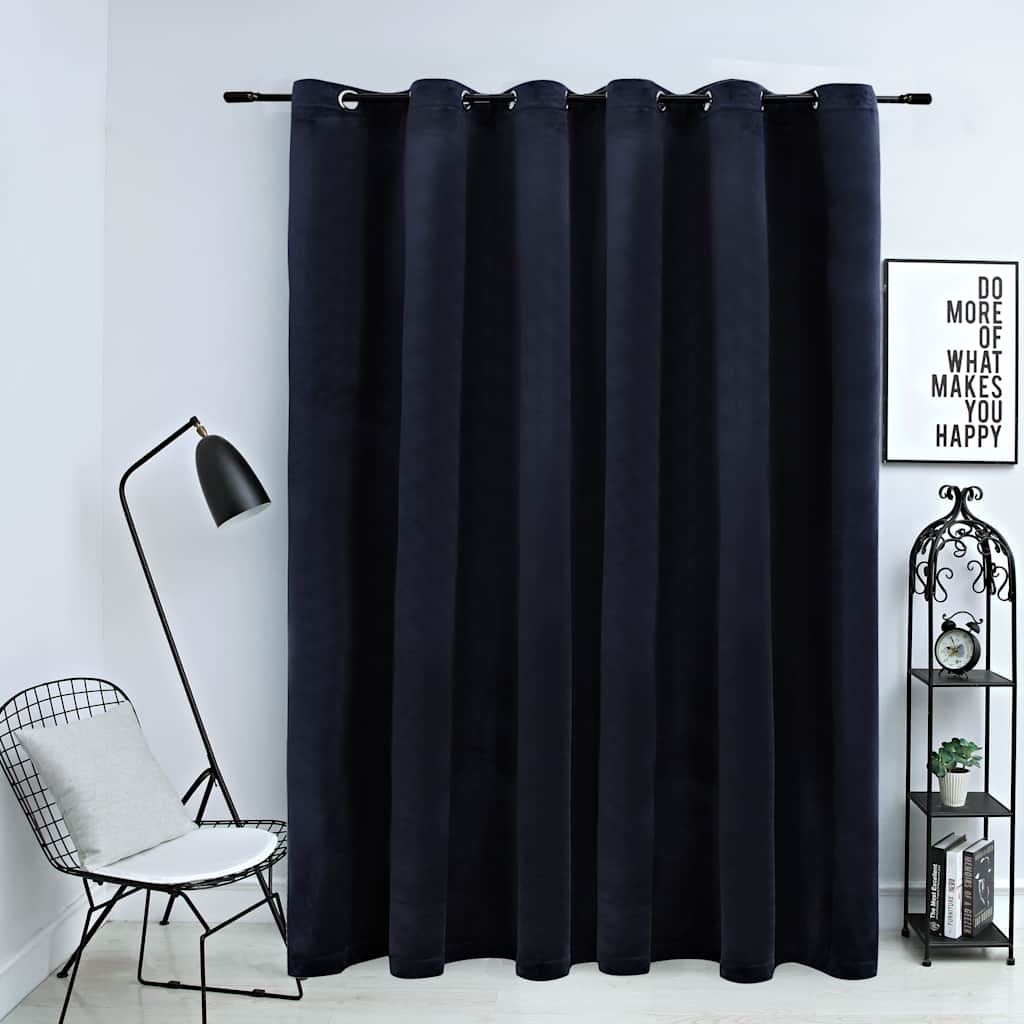 Blackout Curtain with Metal Eyelets, Velvet. Blackout Curtain with