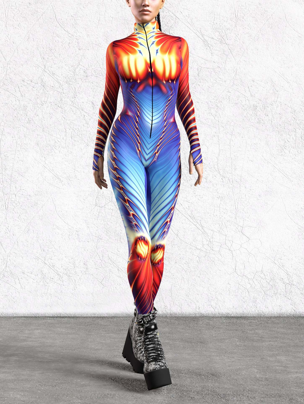 3D Digital Print Cosplay Romper & Performance Tights