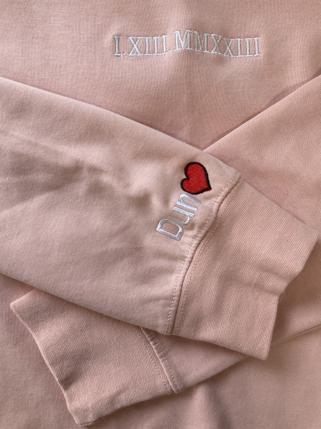 Women's Chic Line Embroidered Casual Pullover Hoodie