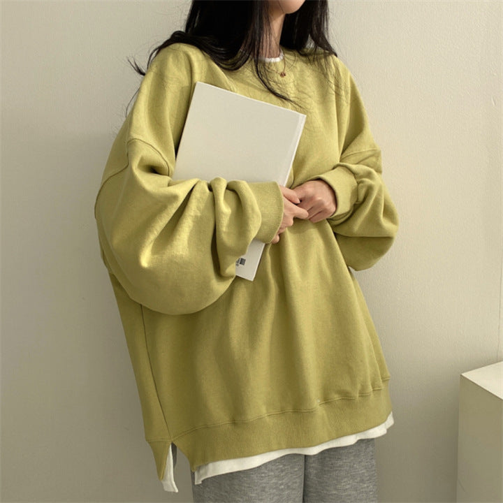 Women's Cozy Fleece-Lined Solid Color Hoodie
