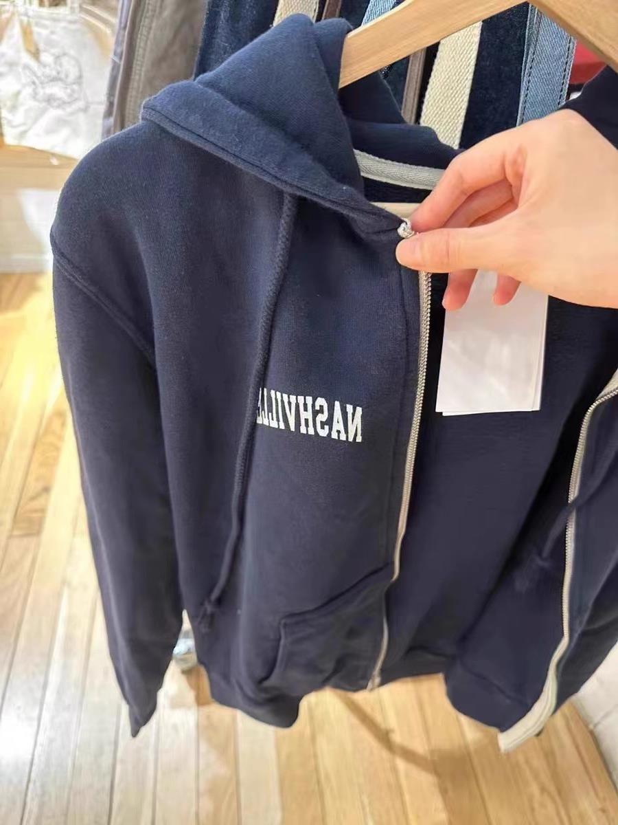 Women's Letter Print Zip-Up Hooded Slimming Cardigan