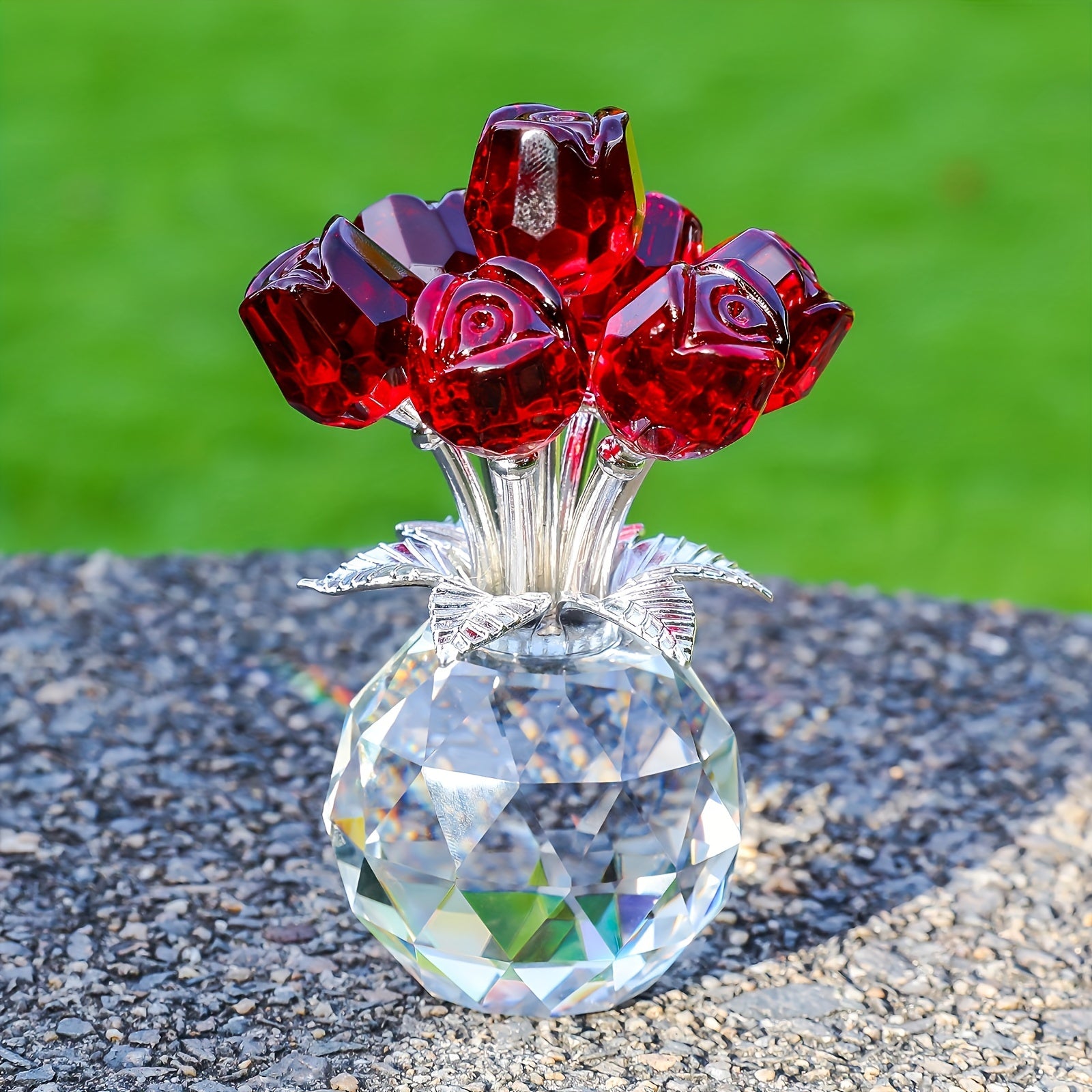 Artificial Crystal Rose Bouquet for Special Occasions