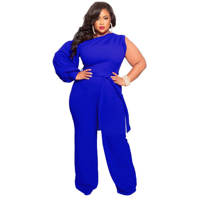 Plus Size High-Waist Sporty Jumpsuit Active Pants