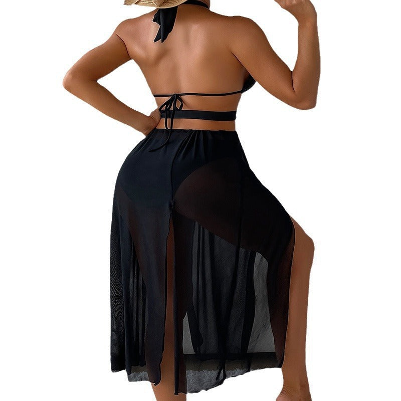 Women's One-piece Swimsuit Split Seaside Beach Skirt Long