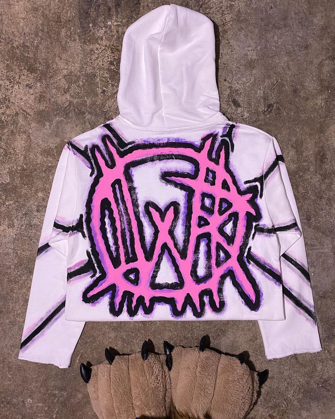 Casual Graphic Print Oversized Long Sleeve Hoodie