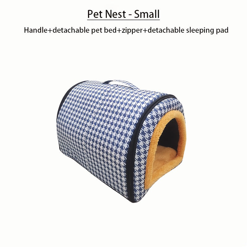 Extra Large 23-Inch All-Season Pet House With Plush Interior - Heavy-Duty Dog & Cat House, Removable Washable Soft Cushioned, Spacious Interior For Large Dogs, Medium Dogs, Small Dogs - Easy Assemb...