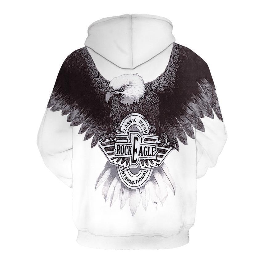 Women's 3D Print Hooded Pocket Pullover Sweatshirt
