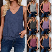 Sleeveless V-Neck Tops