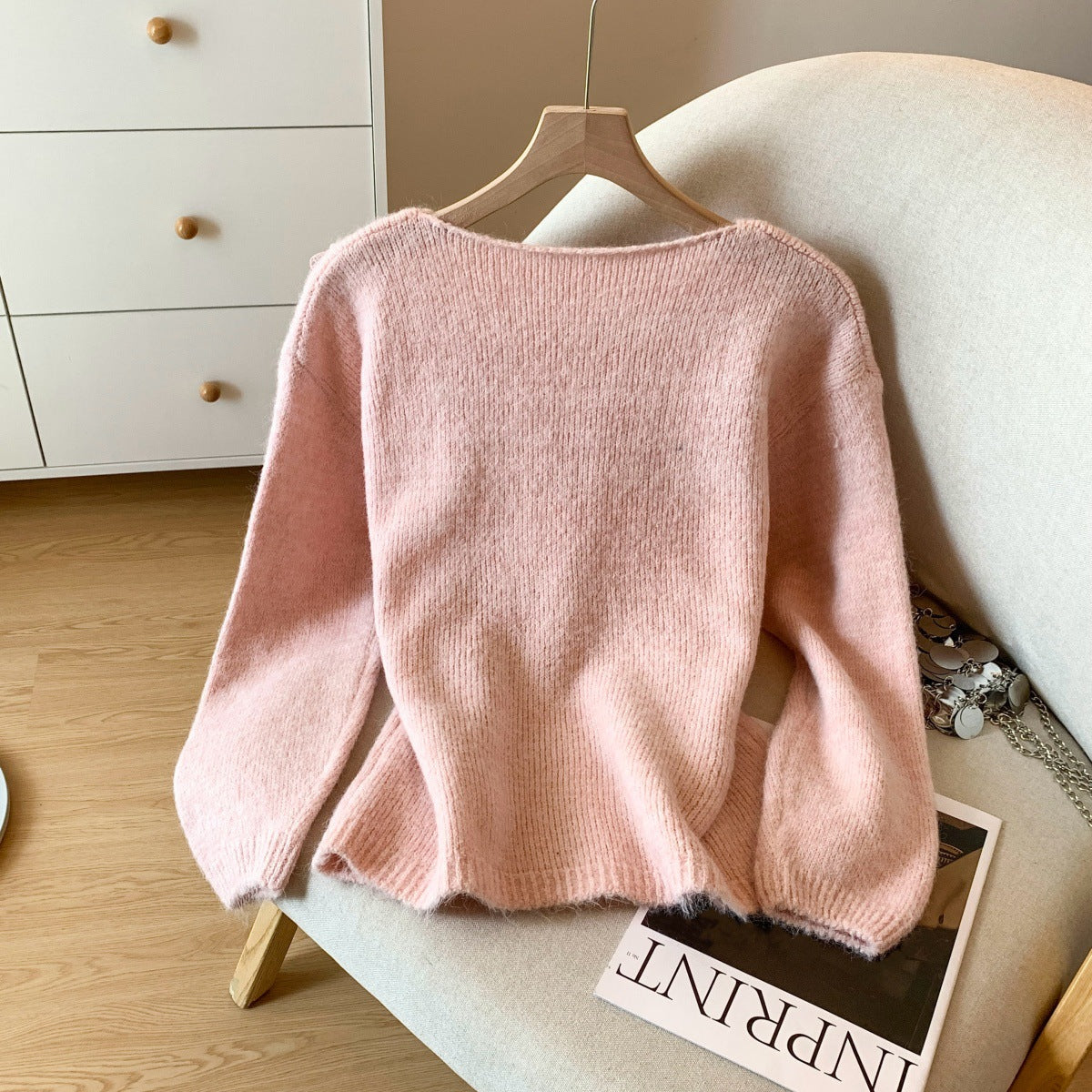 Lace Flower Knitted Sweater for Women Autumn and Winter