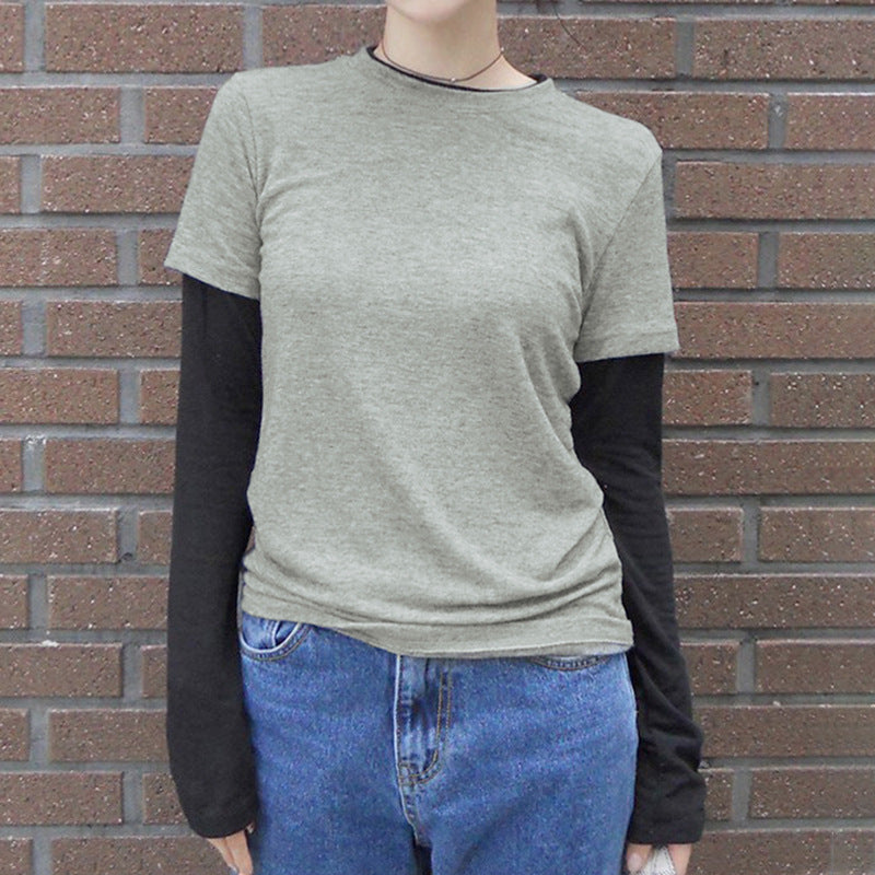 Women's Slim-Fit Breathable Round Neck Sports T-Shirt