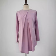 Malaysia Round Neck Elegant Top Solid Color Nine-quarter Sleeve Shirt