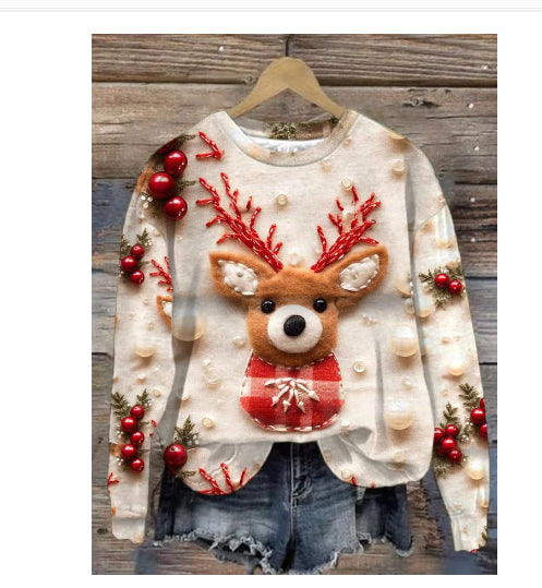 Chic Autumn Round-Neck Streetwear Pullover Top