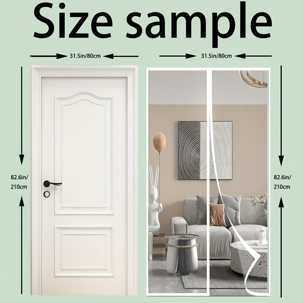Magnetic Mosquito-proof Door Curtain, Summer Upgraded Screen Window, No Need to Drill, Mesh Curtain - Keeps Insects Out While Allowing Ventilation, Classic Style, Suitable for Bedrooms, Living Rooms