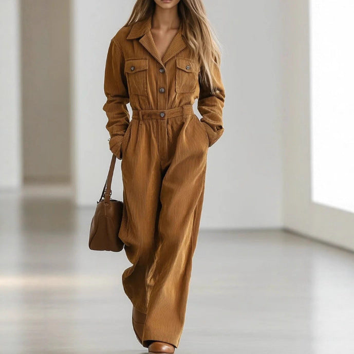 Solid Color Streetwear Utility Overalls