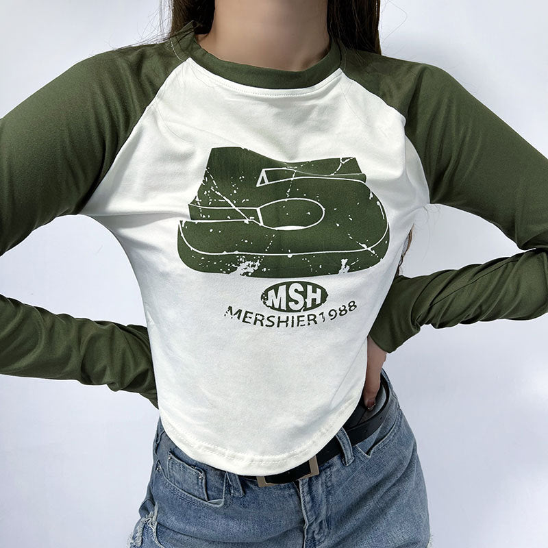 Colorful Sweet & Spicy Crop Sweatshirt