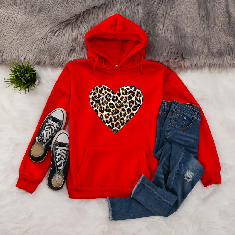 Unisex Animal Letter Print Casual Cotton Hoodie