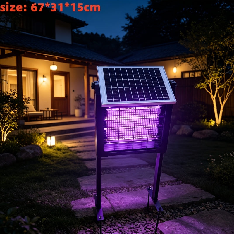Solar-Powered Bug Zapper with IP67 Waterproof Rating for Backyard and RV
