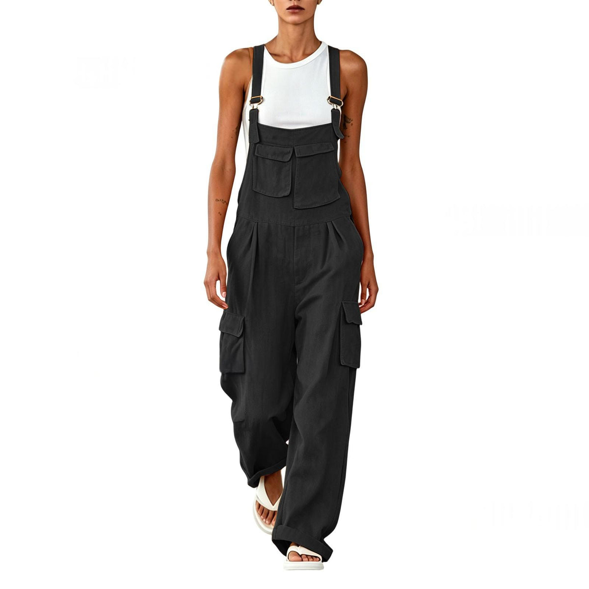 Womens Comfortable Suspender Jumpsuit For Summer