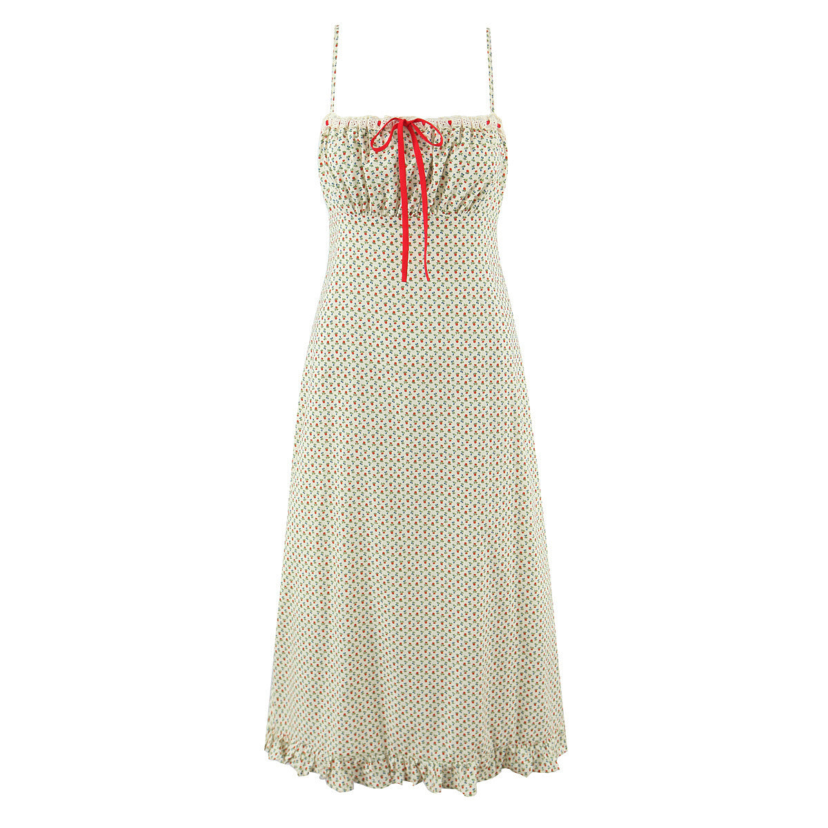 New Womens Fashion Chic Classic Versatile Beige Floral Slip Dress