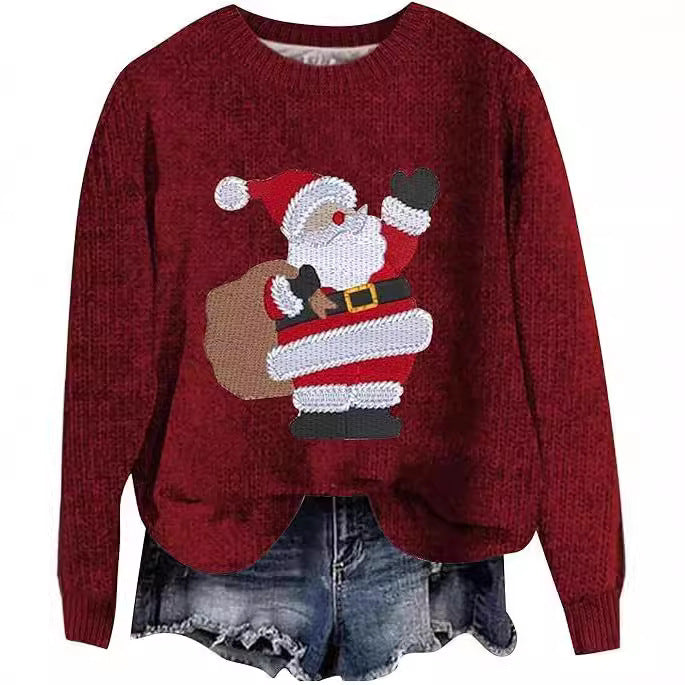 Festive Christmas Loose Crewneck Sweatshirt for Men & Women