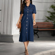 Short-sleeved Cardigan Waist-cinching Figure-hugging Dress