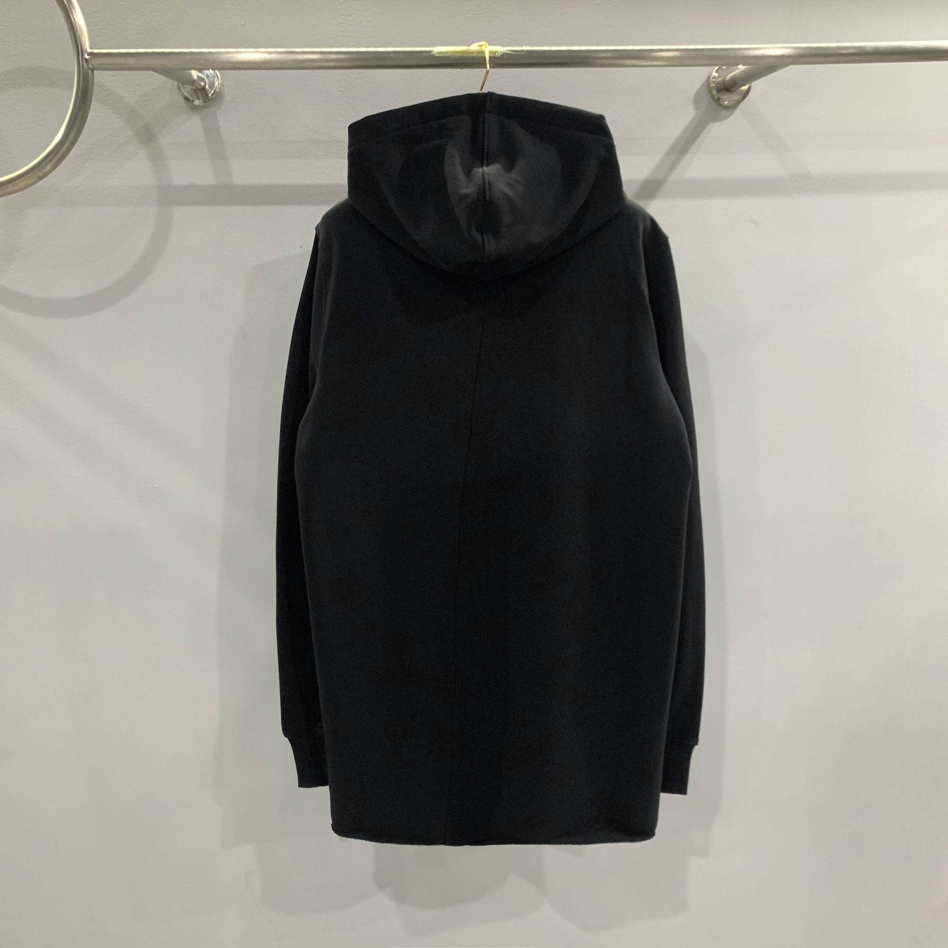 Cozy Black Fleece-Lined Drawstring Pullover Hoodie
