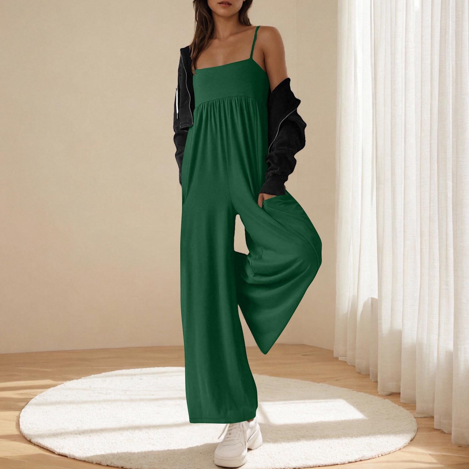 Chic One-Shoulder Backless Wide-Leg Jumpsuit