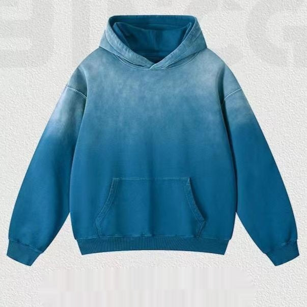 Casual Distressed Hooded Couple Sweater