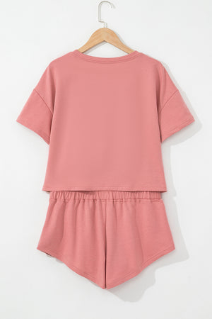 Blossom 2Pcs Cropped Tee And Ruffle High Waist Skort Set