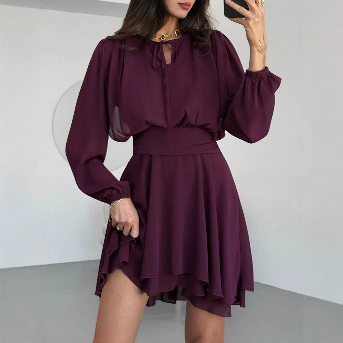 Slimming Figure-hugging and Draping Dress