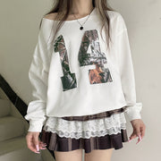 Chic Leopard Print Frayed Streetwear Sweater