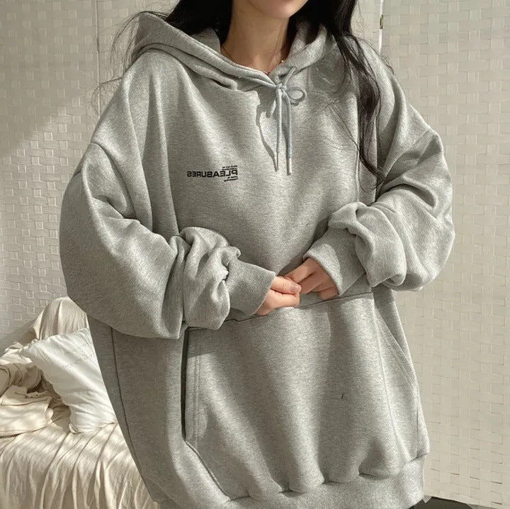 Trendy Fleece-Lined Casual Pullover Top