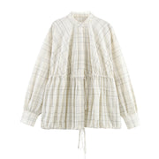 European And American Style Plaid Pilot Style Shirt Coat